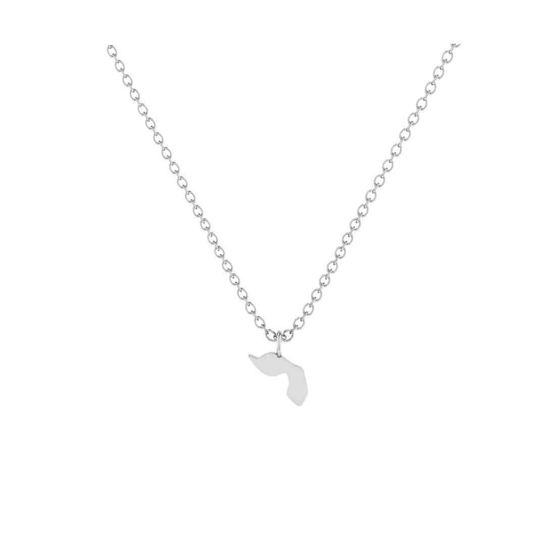 Yod - Hebrew Alef-Bet letter diamond Necklace - Yod letter