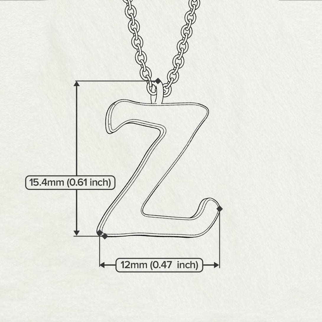 Z - Letter Name Necklace Initial Necklace