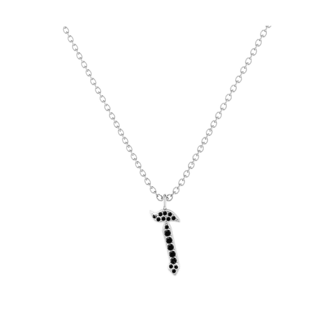 Zain - Hebrew Alef-Bet letter diamond Necklace - Z letter