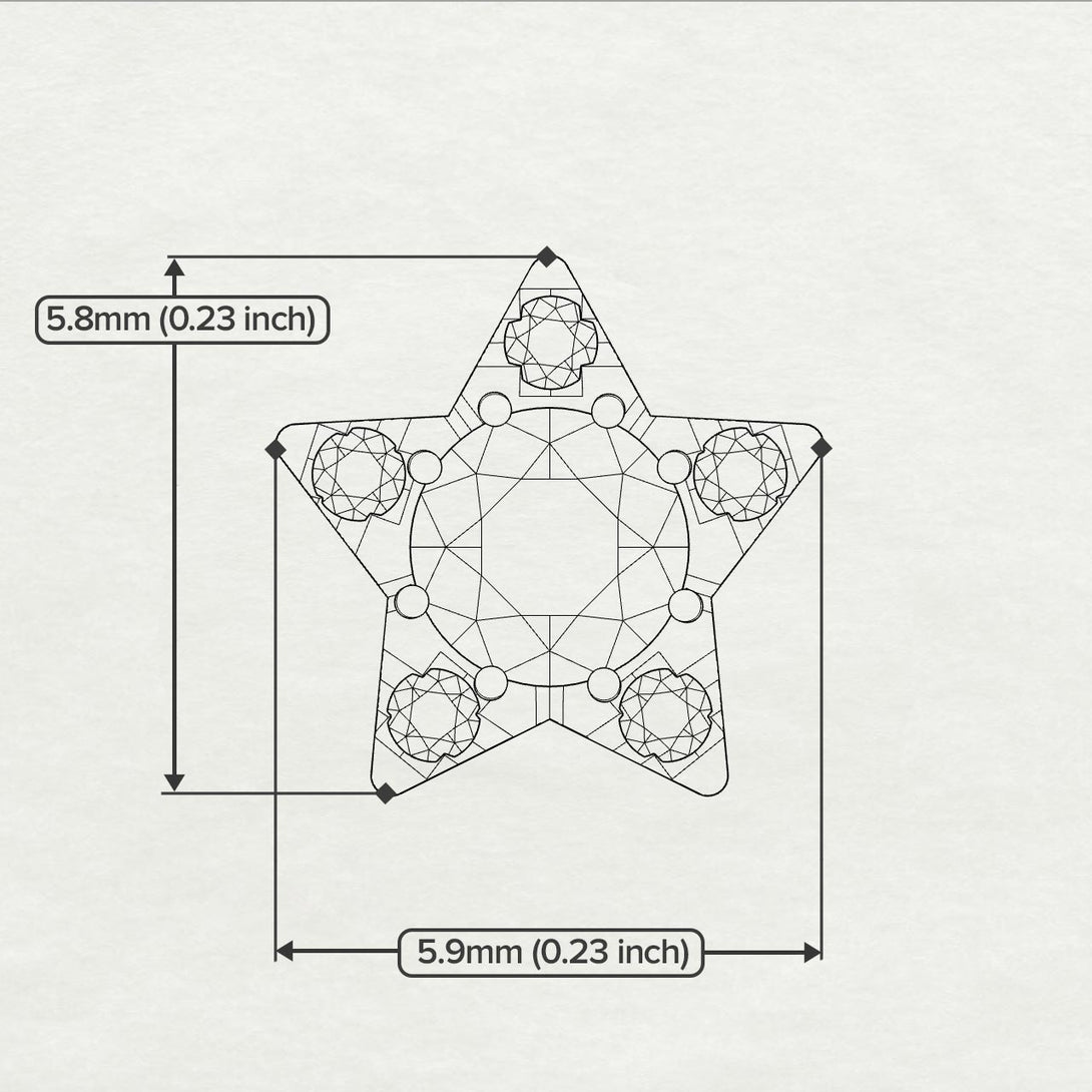Star Halo Diamond Earrings - Zelda No. 1