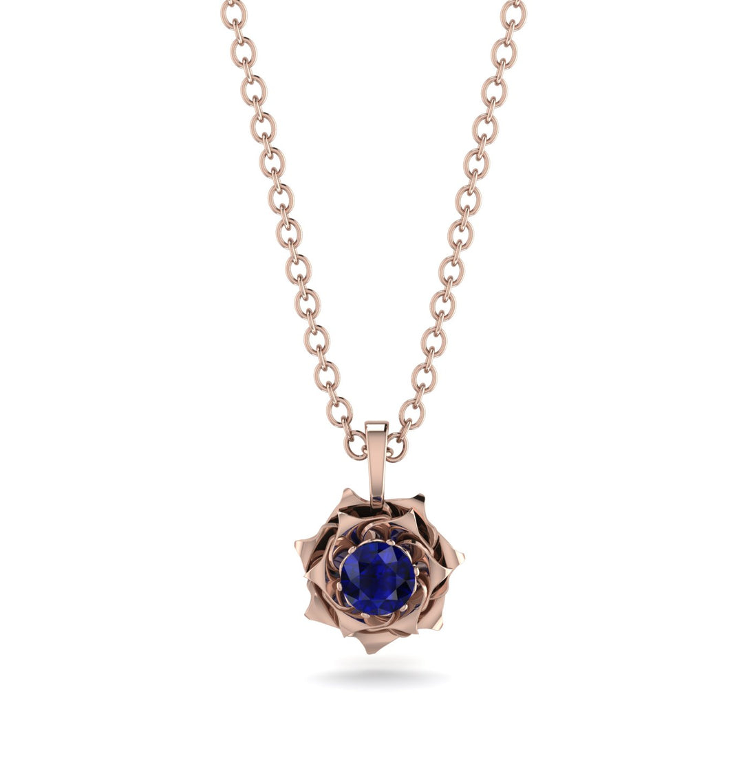 A lady's Rose Sapphire Pendant- Elena no. 14