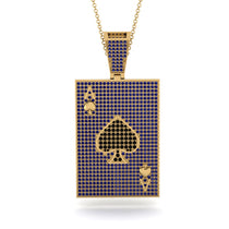 Ace Of Spades Sapphire Card Necklace - Tyler No. 67 image 1