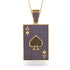 Ace Of Spades Sapphire Card Necklace - Tyler No. 67 image 1