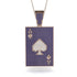 Ace Of Spades Sapphire Card Necklace - Tyler No. 62