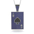 Ace Of Spades Sapphire Card Necklace - Tyler No. 69
