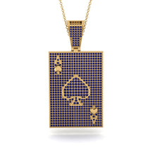 Ace Of Spades Sapphire Card Necklace - Tyler No. 73 image 1