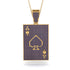 Ace Of Spades Sapphire Card Necklace - Tyler No. 73 image 1
