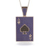 Ace Of Spades Sapphire Card Necklace - Tyler No. 68