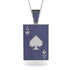 Ace Of Spades Sapphire Card Necklace - Tyler No. 63