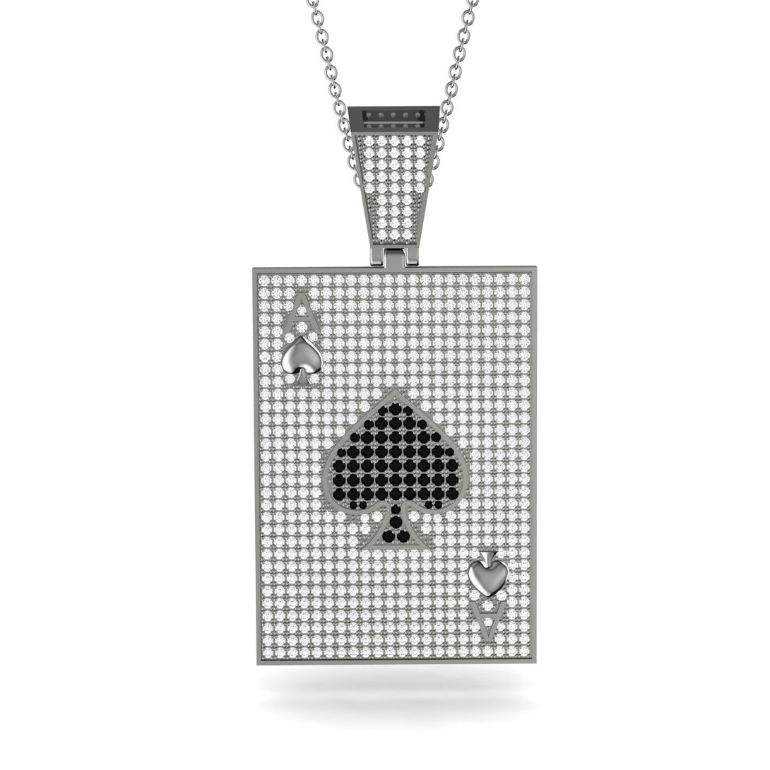 Ace Of Spades Diamond Card Necklace - Tyler No. 9