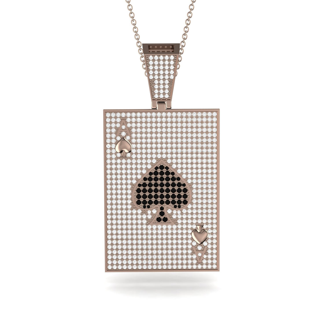 Ace Of Spades Diamond Card Necklace - Tyler No. 8