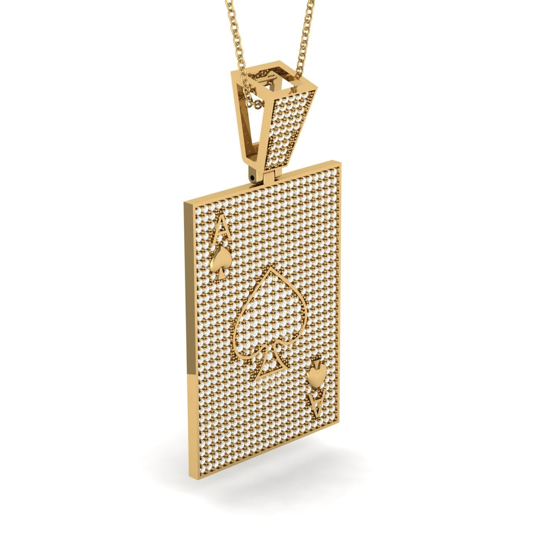 Ace Of Spades Diamond Card Necklace - Tyler No. 1