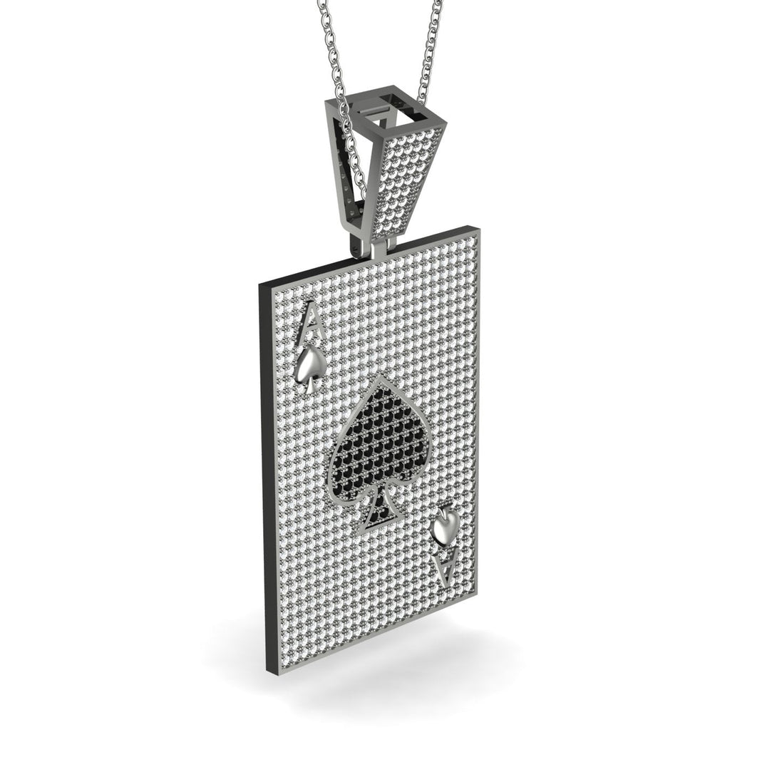 Ace Of Spades Diamond Card Necklace - Tyler No. 9