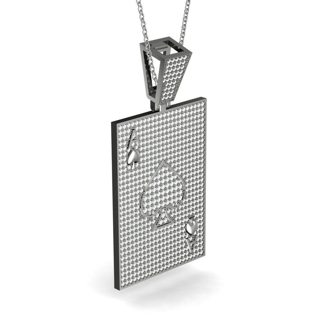 Ace Of Spades Diamond Card Necklace - Tyler No. 3