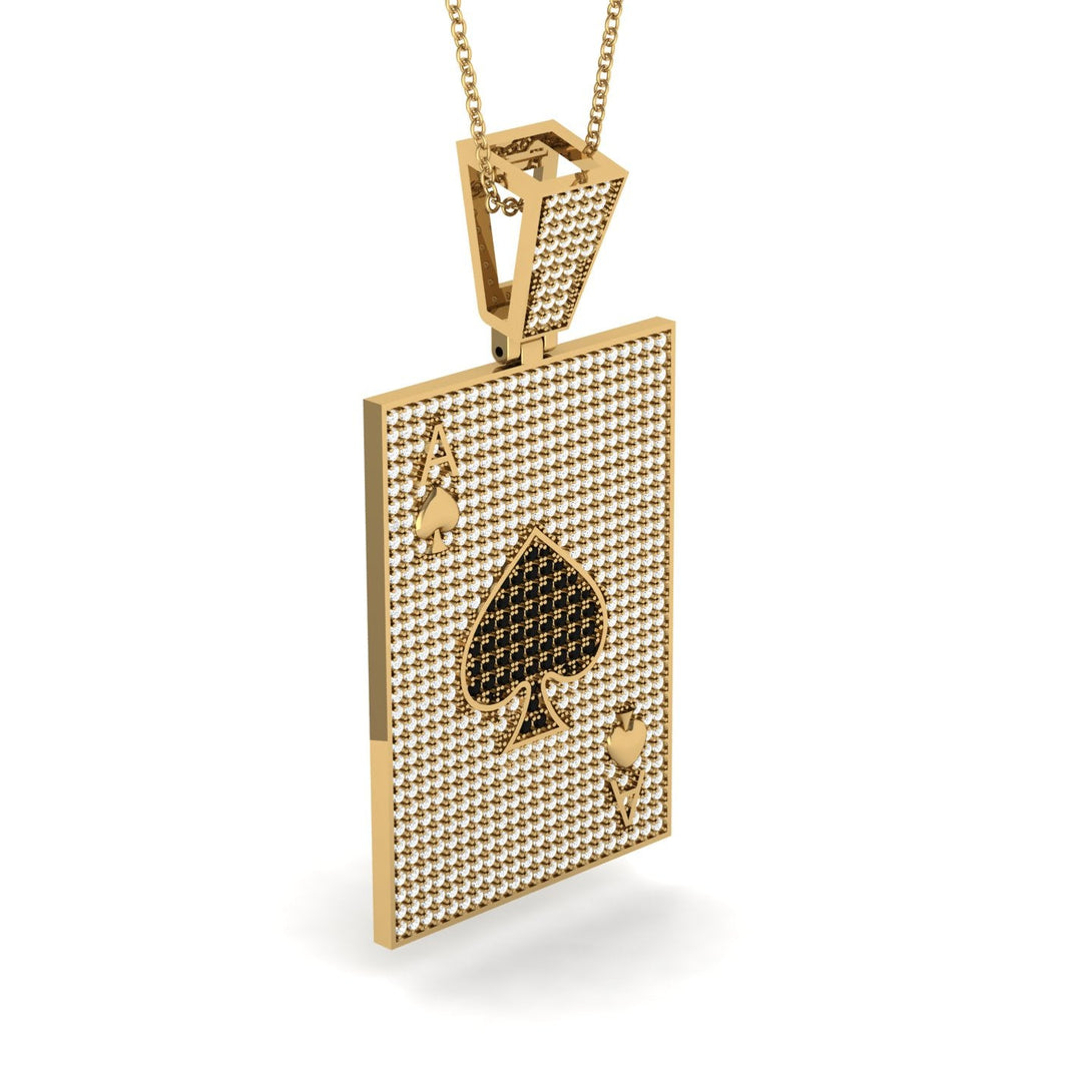 Ace Of Spades Diamond Card Necklace - Tyler No. 7