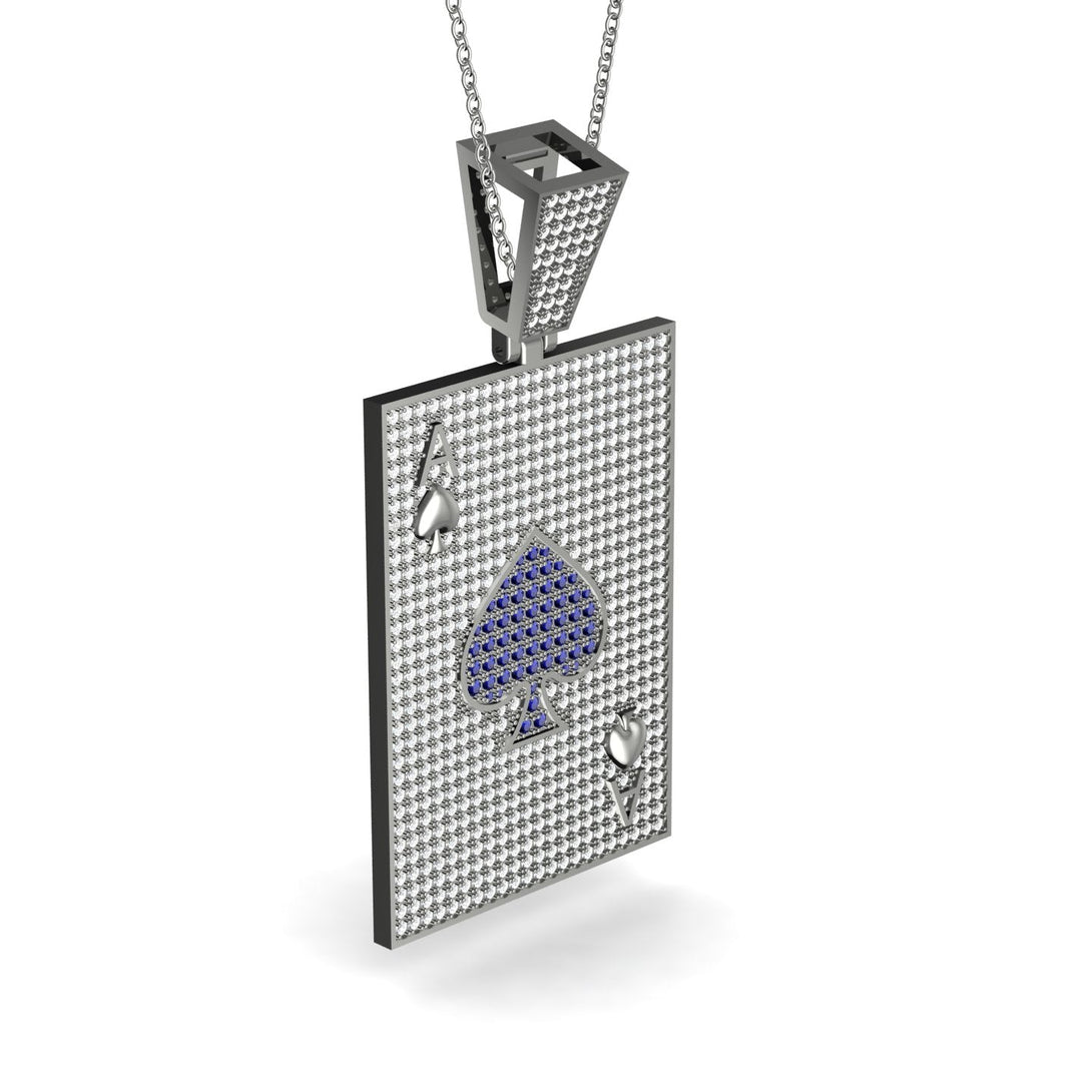 Ace Of Spades Diamond Card Necklace - Tyler No. 15
