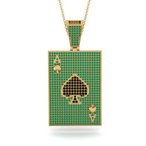 Ace Of Spades Emerald Card Necklace - Tyler No. 22 image 1
