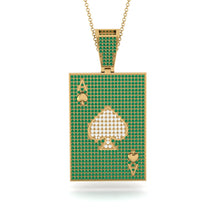 Ace Of Spades Emerald Card Necklace - Tyler No. 16 image 1