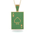 Ace Of Spades Emerald Card Necklace - Tyler No. 19 image 1