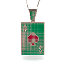 Ace Of Spades Emerald Card Necklace - Tyler No. 26 image 1