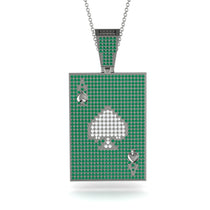Ace Of Spades Emerald Card Necklace - Tyler No. 18 image 1