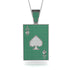 Ace Of Spades Emerald Card Necklace - Tyler No. 18