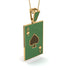 Ace Of Spades Emerald Card Necklace - Tyler No. 22