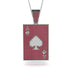 Ace Of Spades Ruby Card Necklace - Tyler No. 48 image 1