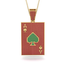 Ace Of Spades Ruby Card Necklace - Tyler No. 49 image 1
