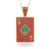 Ace Of Spades Ruby Card Necklace - Tyler No. 49