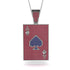 Ace Of Spades Ruby Card Necklace - Tyler No. 60 image 1