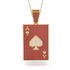 Ace Of Spades Ruby Card Necklace - Tyler No. 46