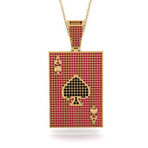 Ace Of Spades Ruby Card Necklace - Tyler No. 52 image 1