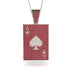 Ace Of Spades Ruby Card Necklace - Tyler No. 47