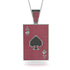 Ace Of Spades Ruby Card Necklace - Tyler No. 54 image 1
