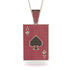 Ace Of Spades Ruby Card Necklace - Tyler No. 53