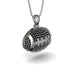 American Football Black Diamond Necklace - Jeremy No. 9