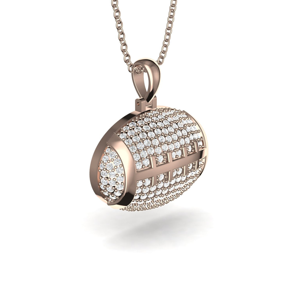 American Football Diamond Necklace - Jeremy No. 2
