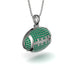 American Football Emerald Necklace - Jeremy No. 6