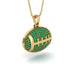 American Football Emerald Necklace - Jeremy No. 4
