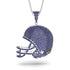 American Football Helmet Sapphire Pendant - Dennis No. 15