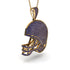 American Football Helmet Sapphire Pendant - Dennis No. 13 image 2