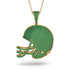 American Football Helmet Emerald Pendant - Dennis No. 4 image 1