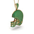 American Football Helmet Emerald Pendant - Dennis No. 4