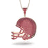 American Football Helmet Ruby Pendant - Dennis No. 11 image 1