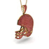 American Football Helmet Ruby Pendant - Dennis No. 10