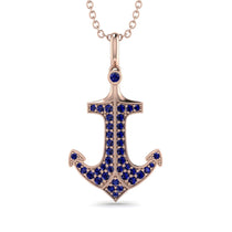 Anchor Sapphire Pendant - Brandon No. 14 image 1