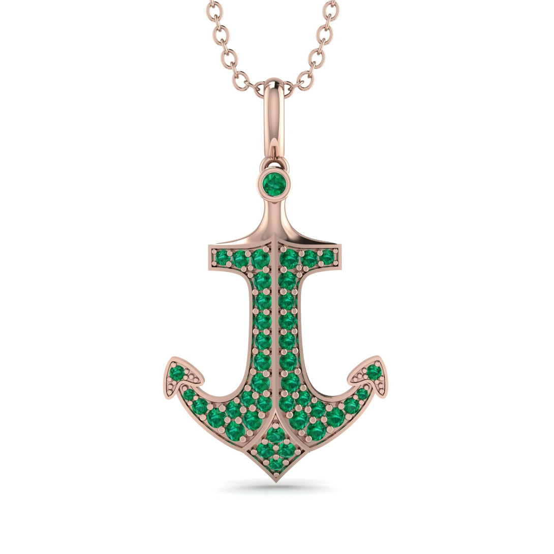 Anchor Emerald Pendant - Brandon No. 5