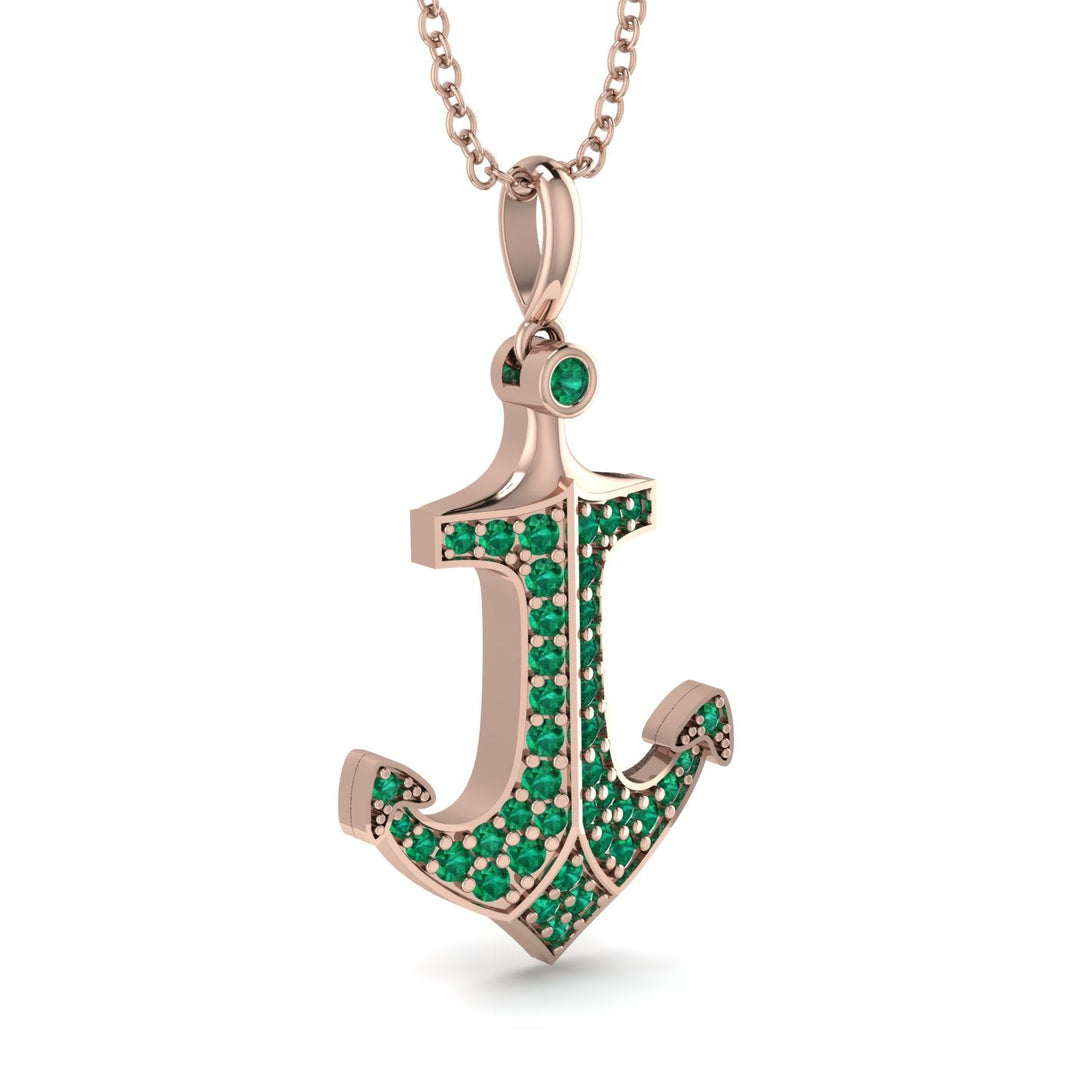 Anchor Emerald Pendant - Brandon No. 5