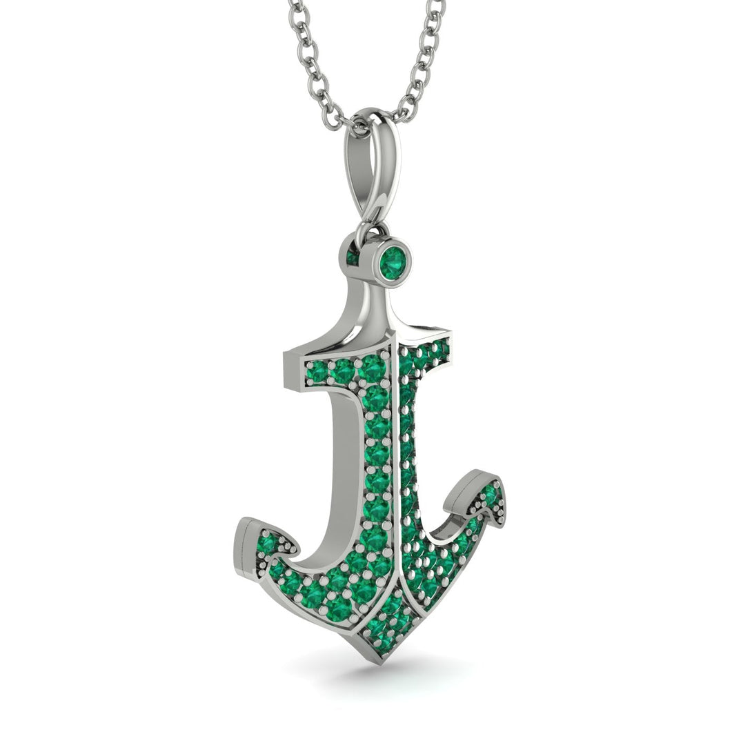 Anchor Emerald Pendant - Brandon No. 6